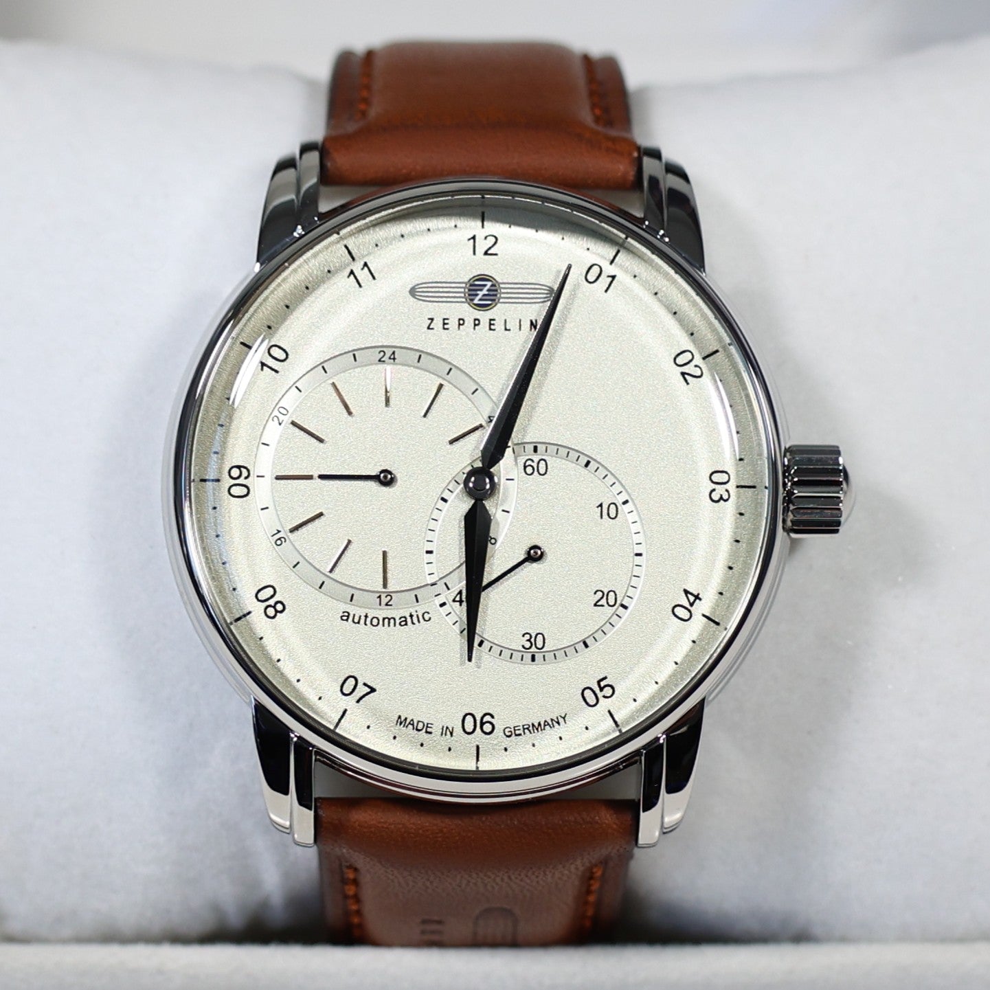 Zeppelin Captains Line Men's Automatic Beige Dial Watch 8662-1 - Chronobuy