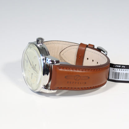 Zeppelin Captains Line Men's Automatic Beige Dial Watch 8662-1 - Chronobuy