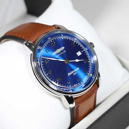 Zeppelin Mediterranee 1921 Blue Dial Men's Quartz Watch 9640-3