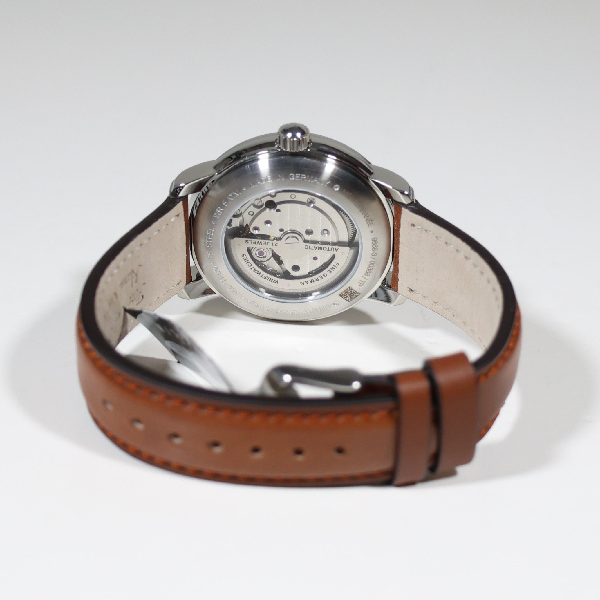 Zeppelin Mediterranee Blue Dial Brown Strap Automatic Men's Watch 9668-3
