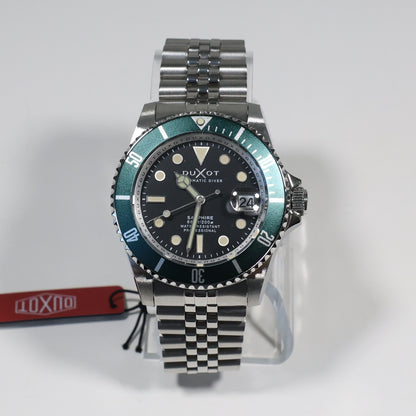 Duxot Atlanctica Men's Stainless Steel Green Bezel Automatic Watch DX-2057-33