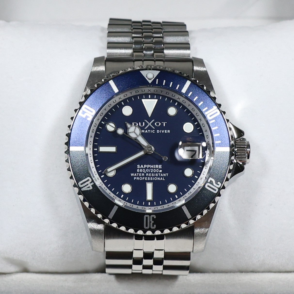 Duxot Atlanctica Men's Stainless Steel Blue Dial Automatic Watch DX-2057-44