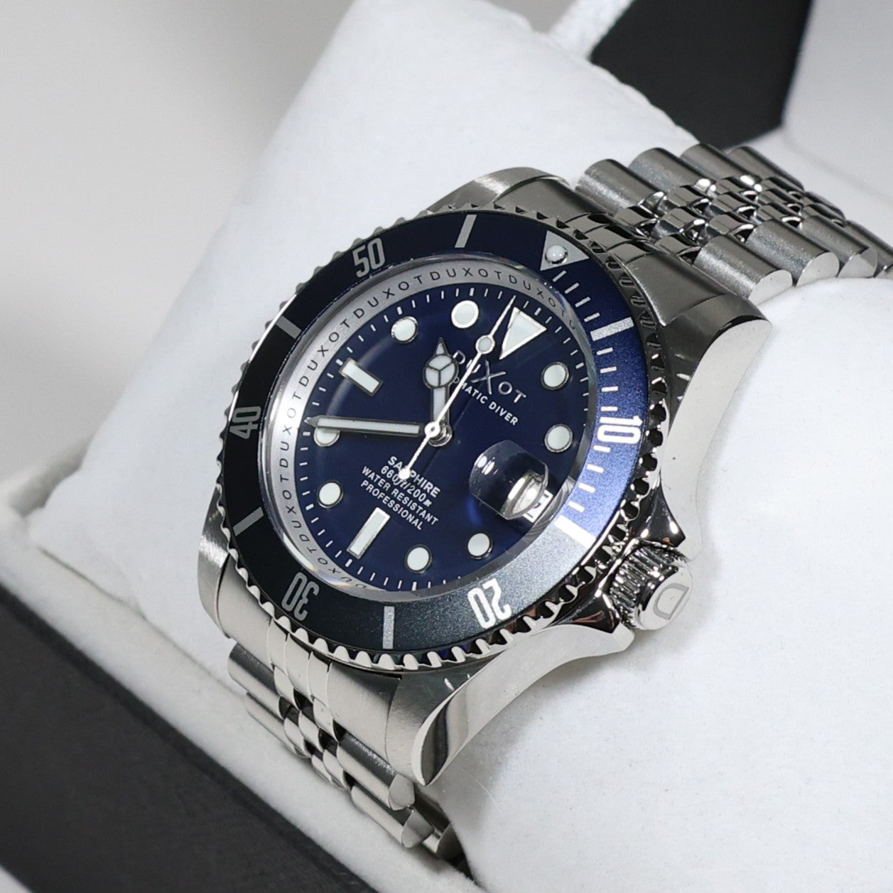 Duxot Atlanctica Men's Stainless Steel Blue Dial Automatic Watch DX-2057-44