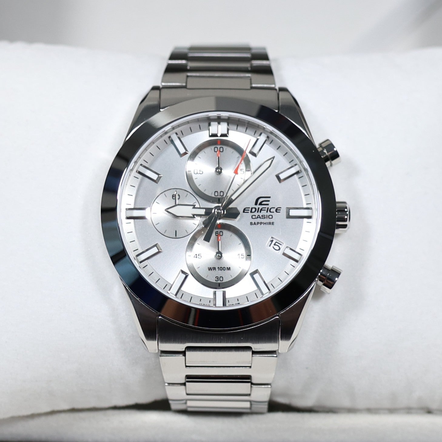 Casio Edifice Silver Dial Men's Chronograph Watch EFB-710D-7AVUEF