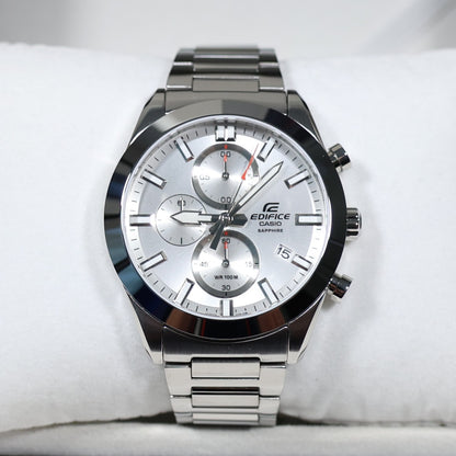 Casio Edifice Silver Dial Men's Chronograph Watch EFB-710D-7AVUEF