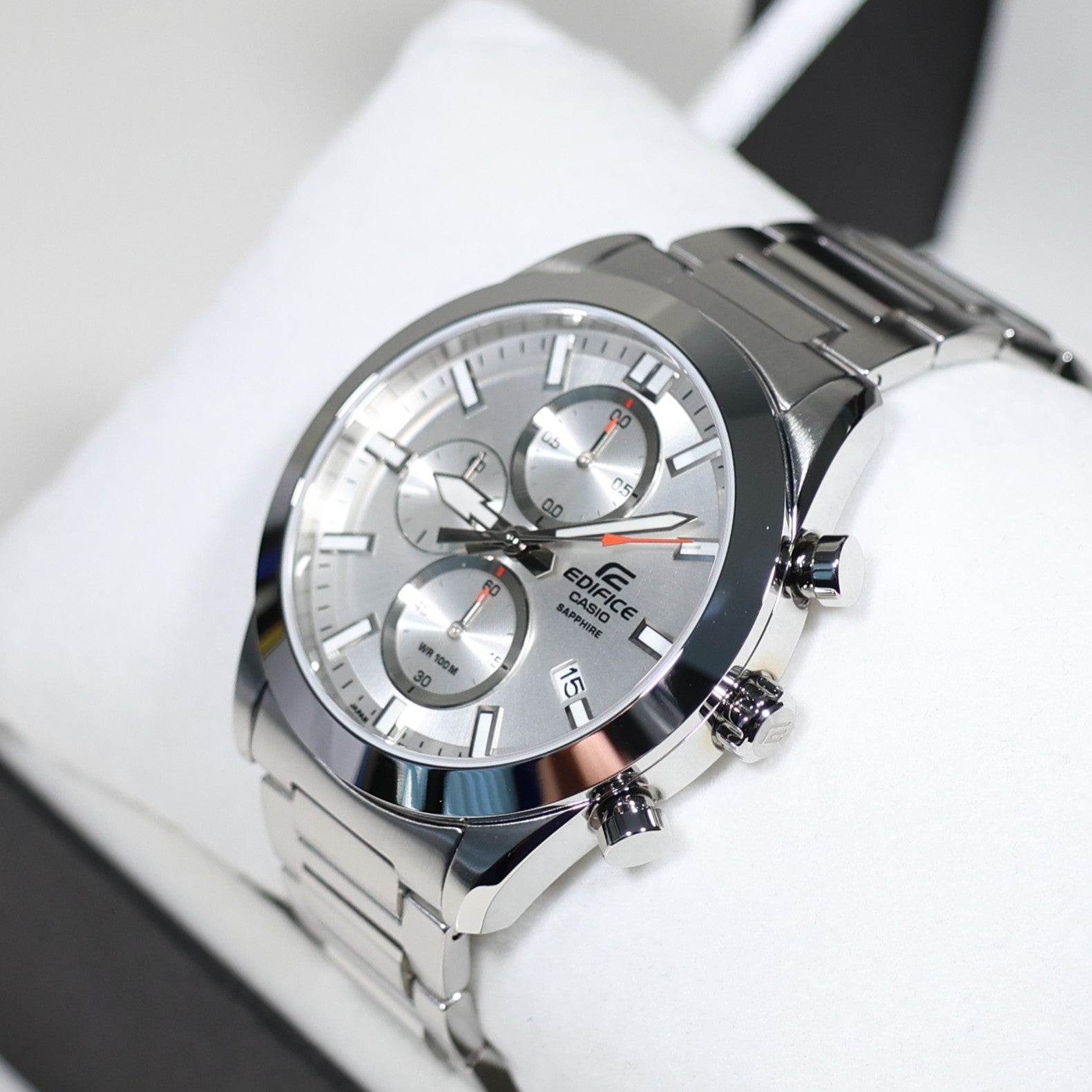 Casio Edifice Silver Dial Men's Chronograph Watch EFB-710D-7AVUEF