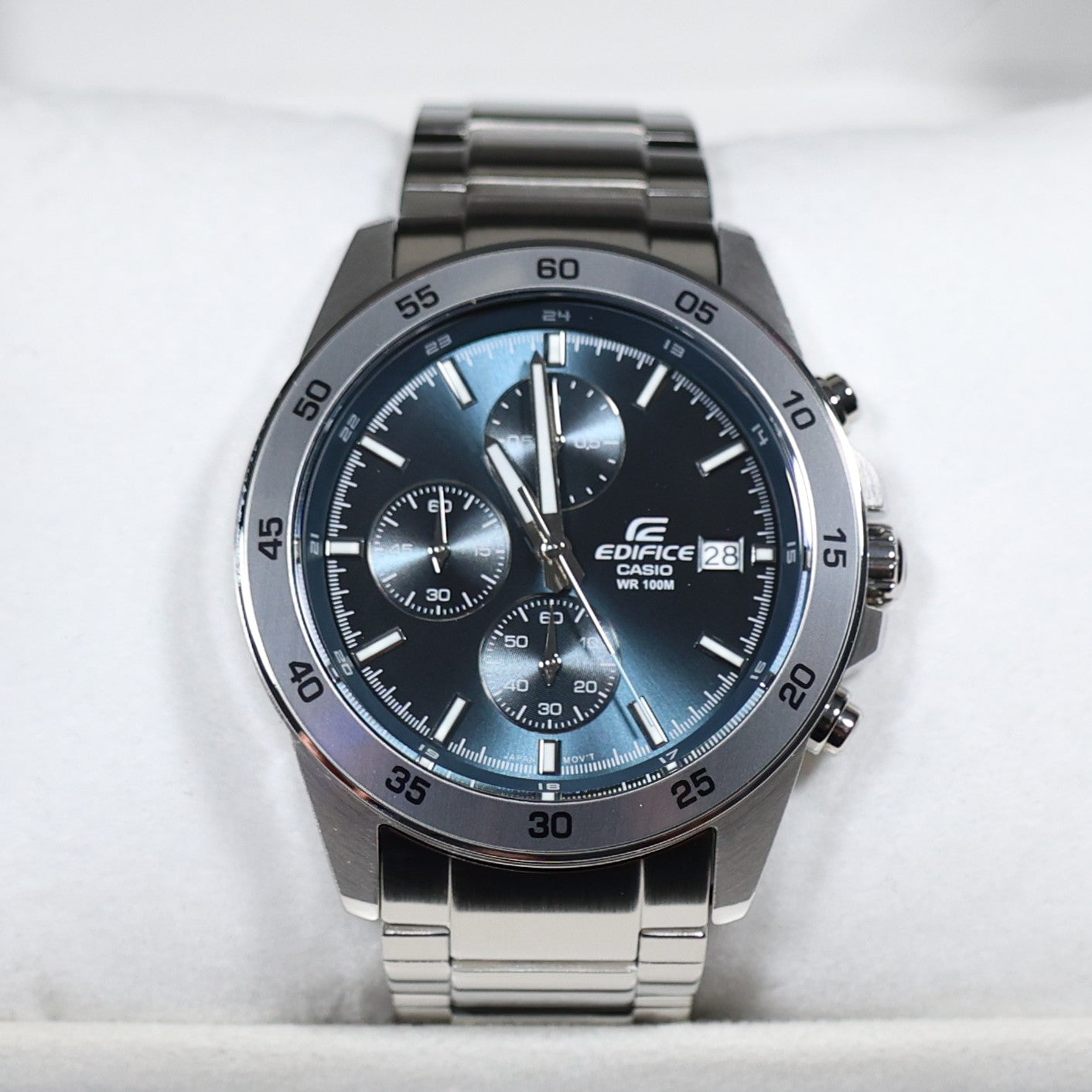 Casio Edifice Men's Blue Dial Stainless Steel Chronograph Watch EFR-526D-2AVUEF