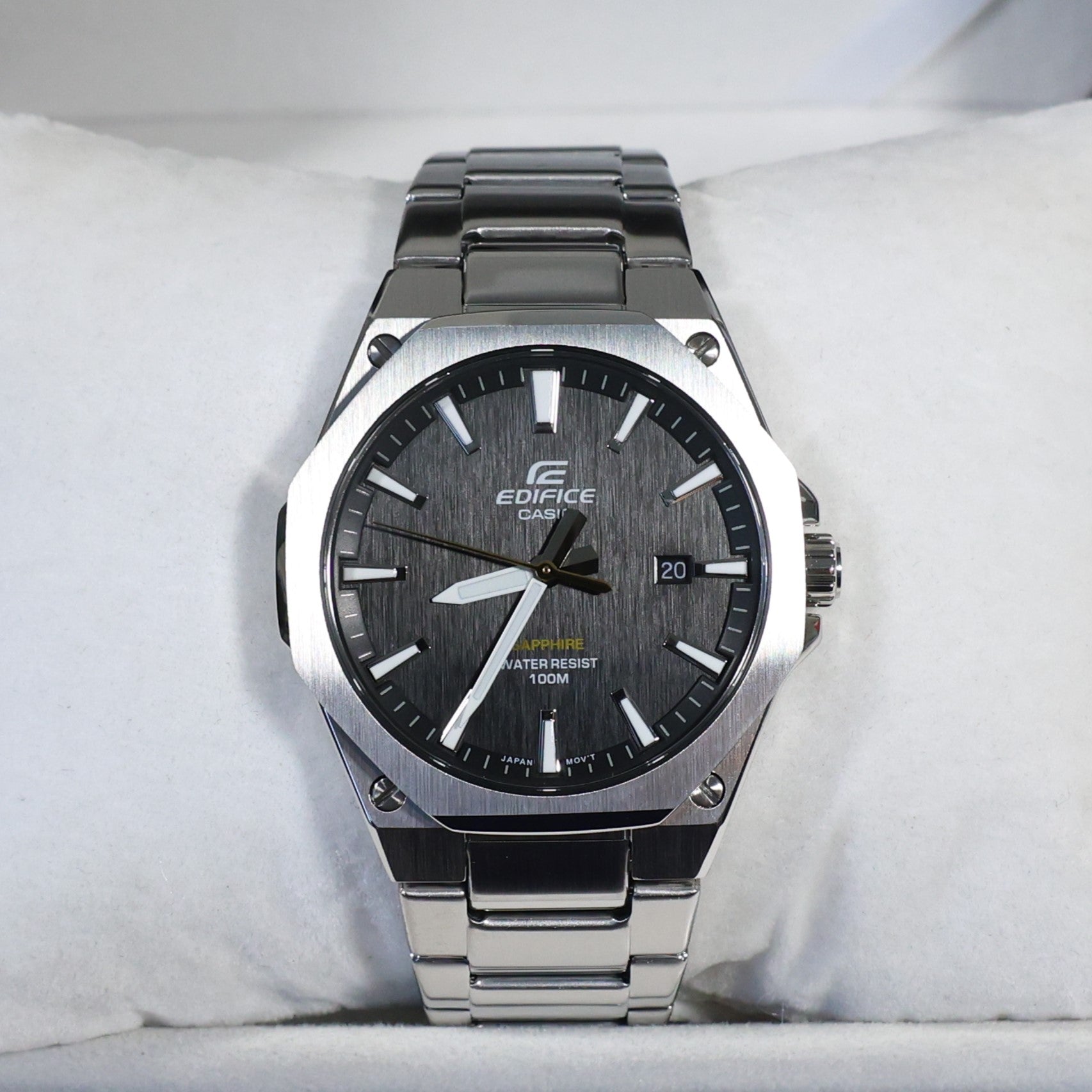 Casio Edifice Men's Black Dial Stainless Steel Sports Watch EFR-S108D-1AVUEF