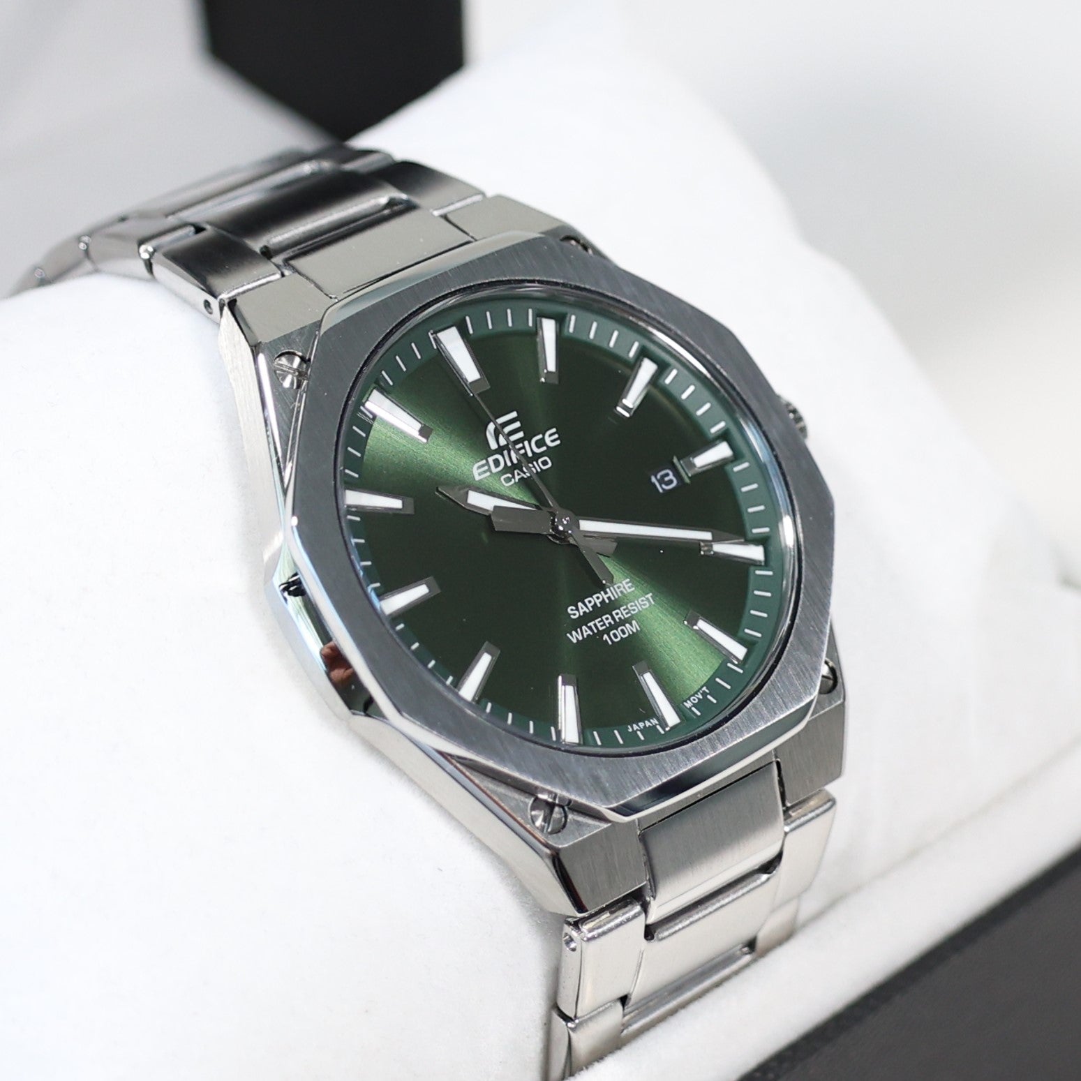 Casio Edifice Men's Green Dial Stainless Steel Sports Watch EFR-S108D-3AVUEF