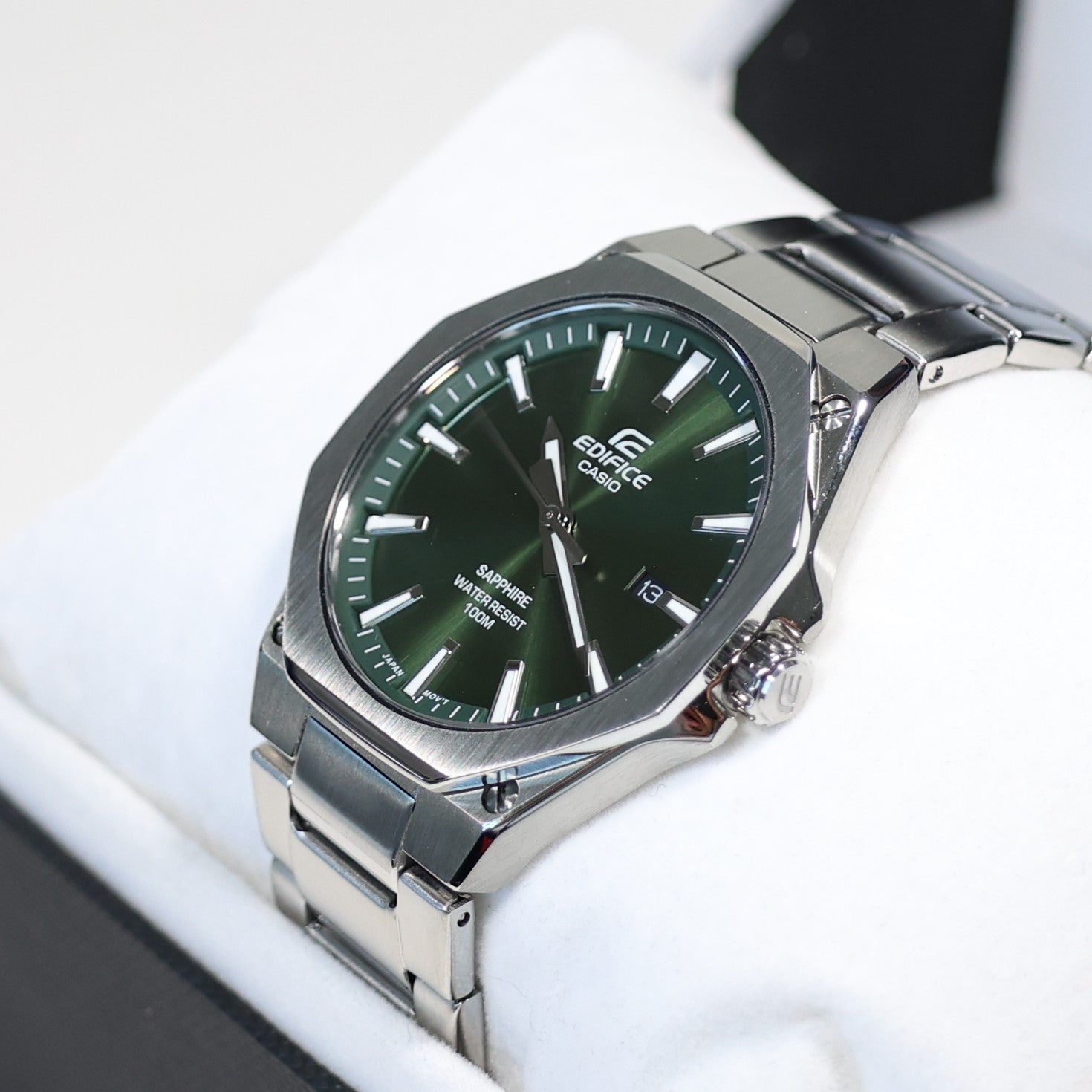 Casio Edifice Men's Green Dial Stainless Steel Sports Watch EFR-S108D-3AVUEF