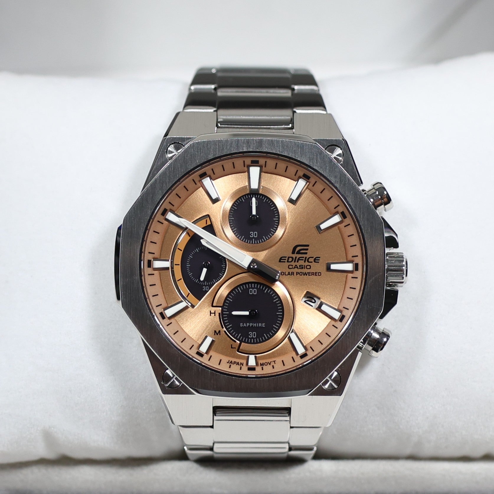Casio Edifice Solar Salmon Dial Chronograph Men's Solar Watch EFS-S570D-4AUEF
