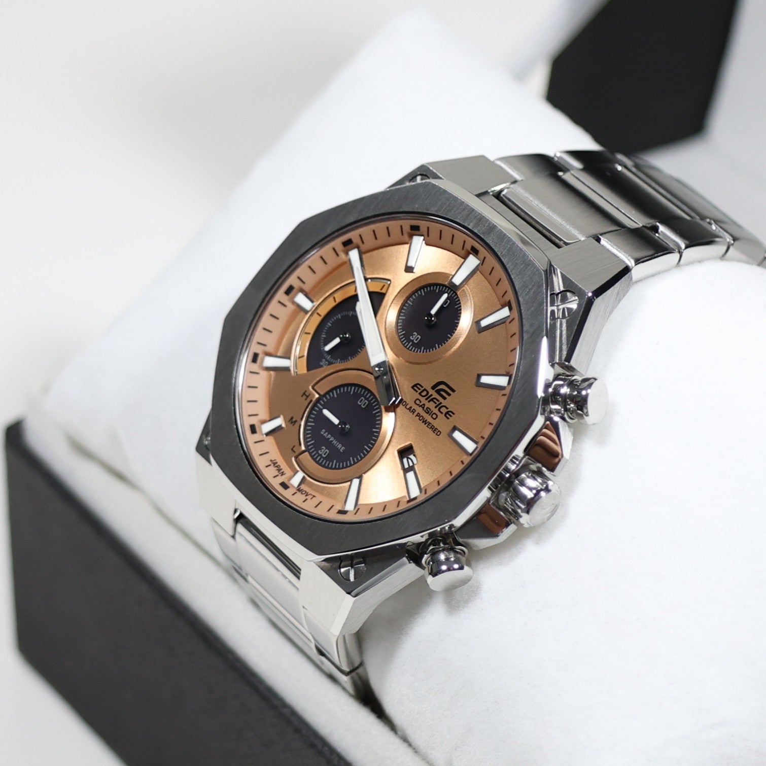 Casio Edifice Solar Salmon Dial Chronograph Men's Solar Watch EFS-S570D-4AUEF