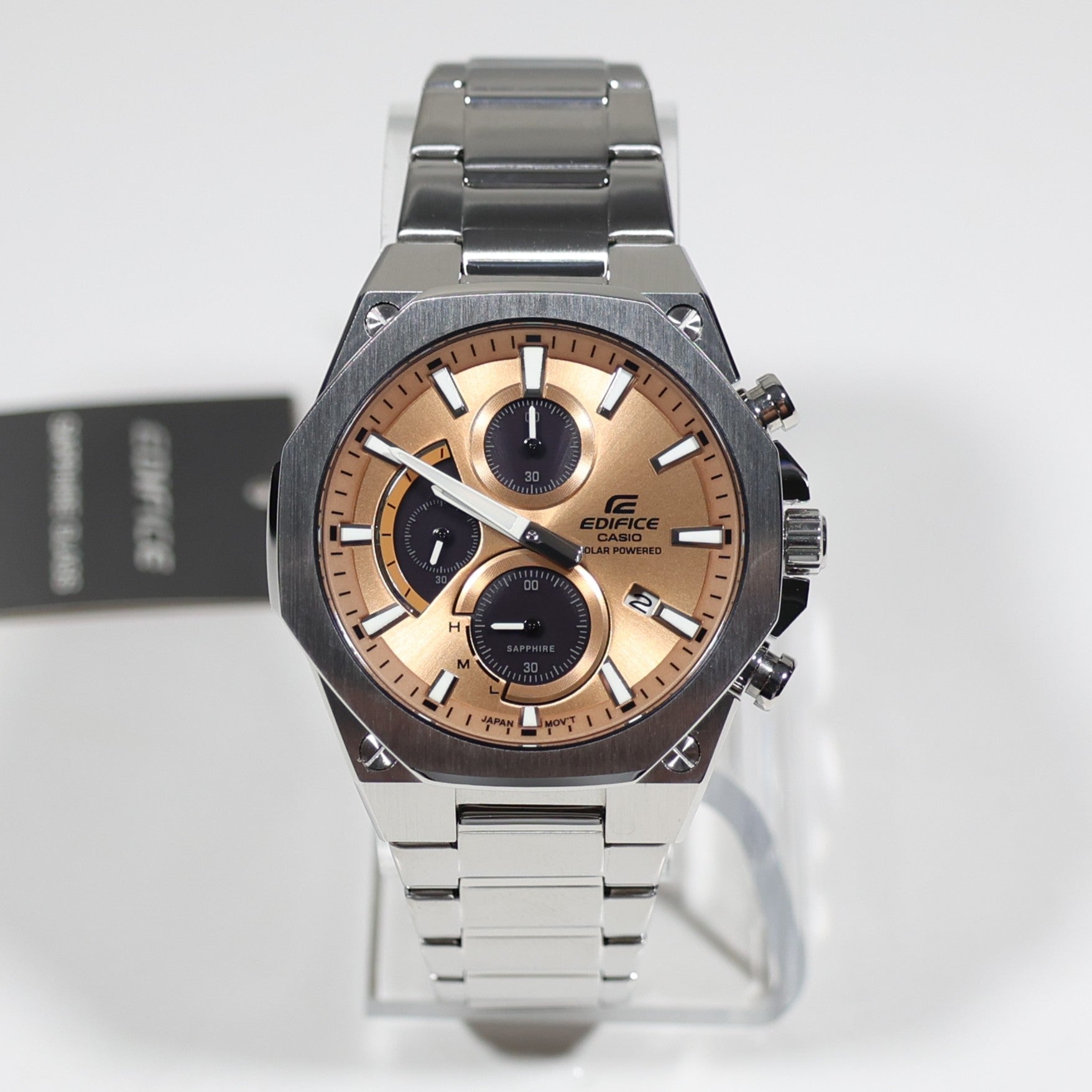 Casio Edifice Solar Salmon Dial Chronograph Men's Solar Watch EFS-S570D-4AUEF