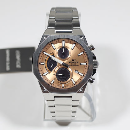 Casio Edifice Solar Salmon Dial Chronograph Men's Solar Watch EFS-S570D-4AUEF