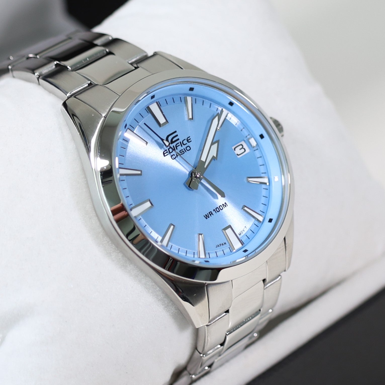 Casio Edifice Blue Dial Men's Sports Stainless Steel Watch EFV-100D-2BVUEF