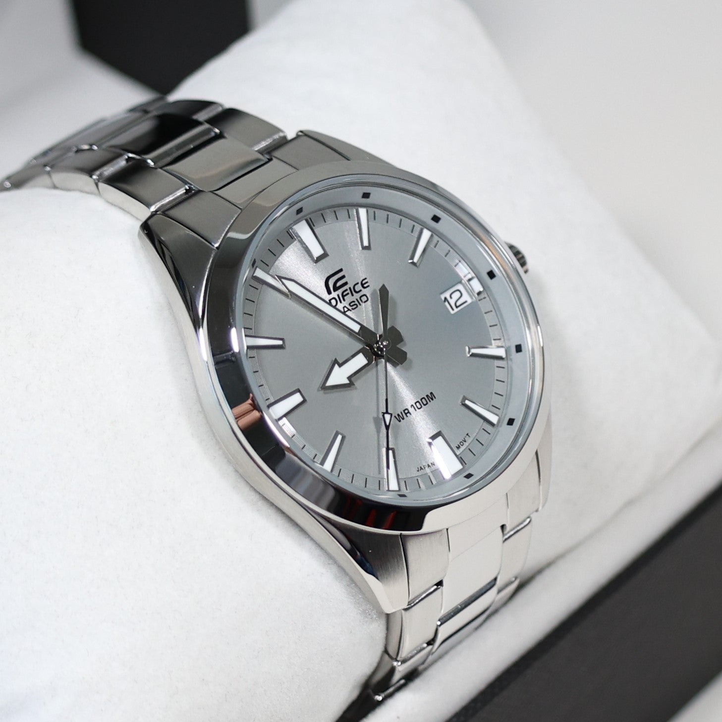 Casio Edifice Silver Dial Men's Sports Stainless Steel Watch EFV-100D-8AVUEF