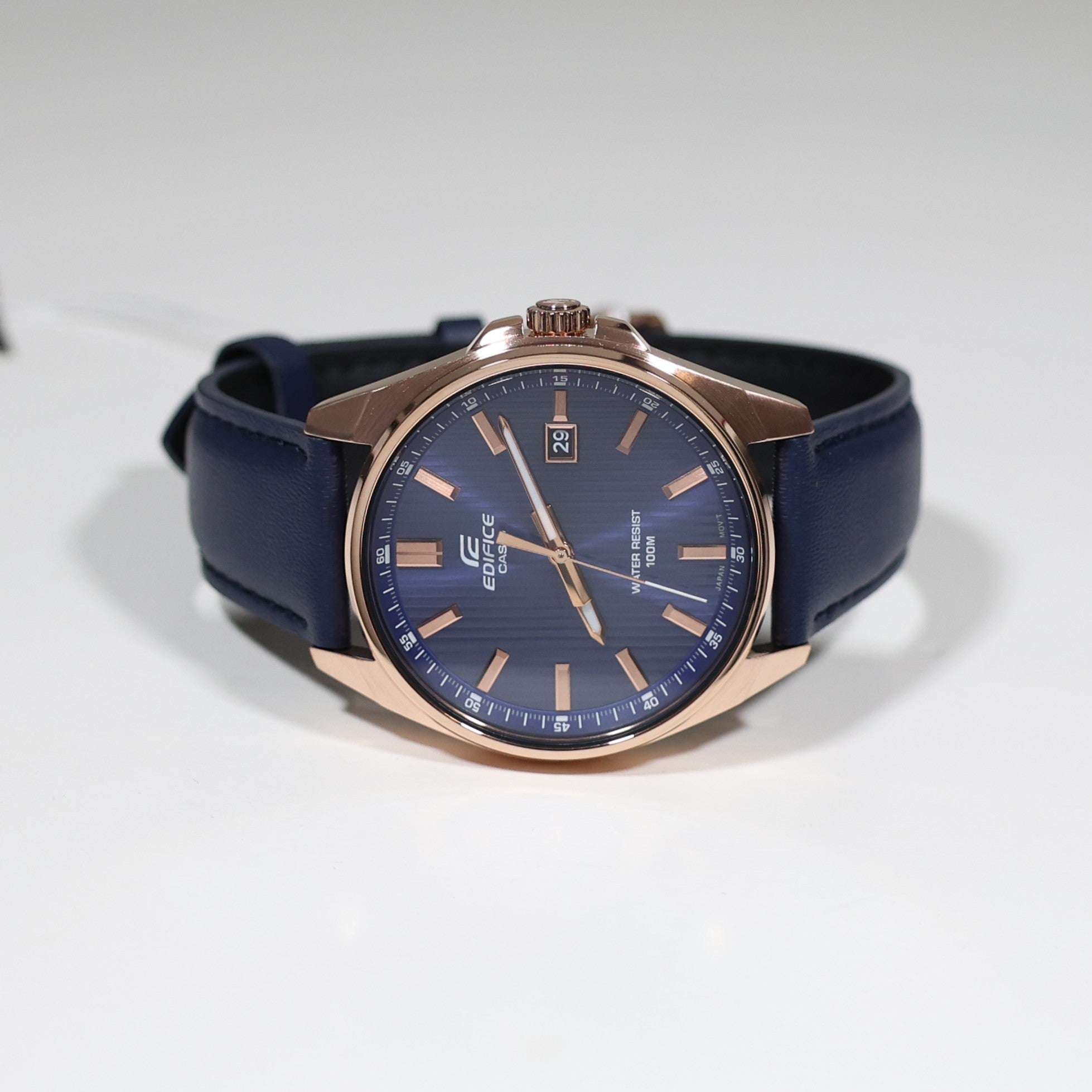 Casio Edifice Rose Gold Tone Men's Sports Blue Dial Watch EFV-150CL-2AVUEF