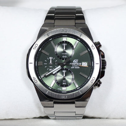 Casio Edifice Stainless Steel Green Dial Men's Chronograph Watch EFV-640DC-3AVUEF