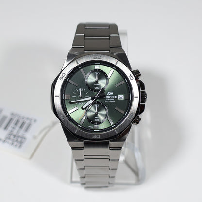 Casio Edifice Stainless Steel Green Dial Men's Chronograph Watch EFV-640DC-3AVUEF