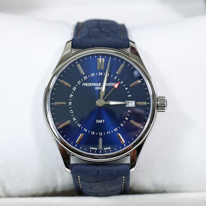 Frederique Constant Men's Blue Dial GMT Classic Watch FC-252NS5B6