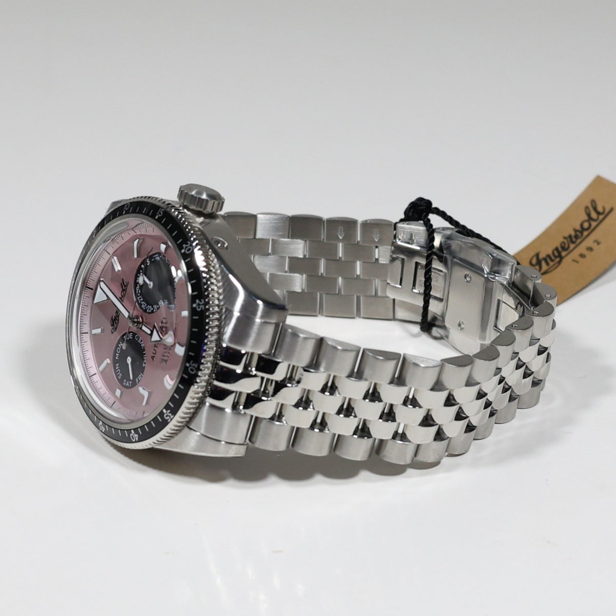 Ingersoll Outlaw Pink Dial Stainless Steel Sporty Men's Watch l17201