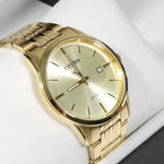 Citizen Quartz Classic Gold Tone Stainless Steel Men's Dress Watch BI5002-57P