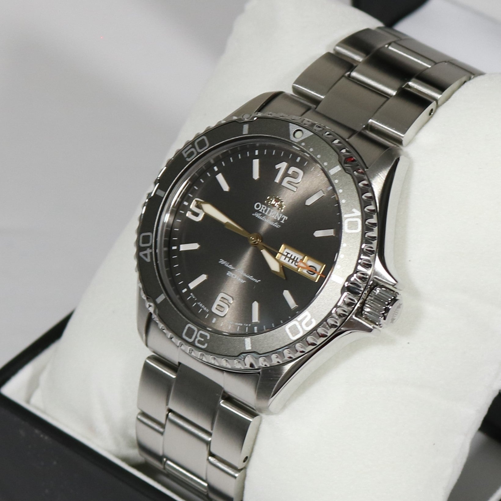 Orient Mako III Grey Dial Automatic Men s Stainless Steel Watch RA