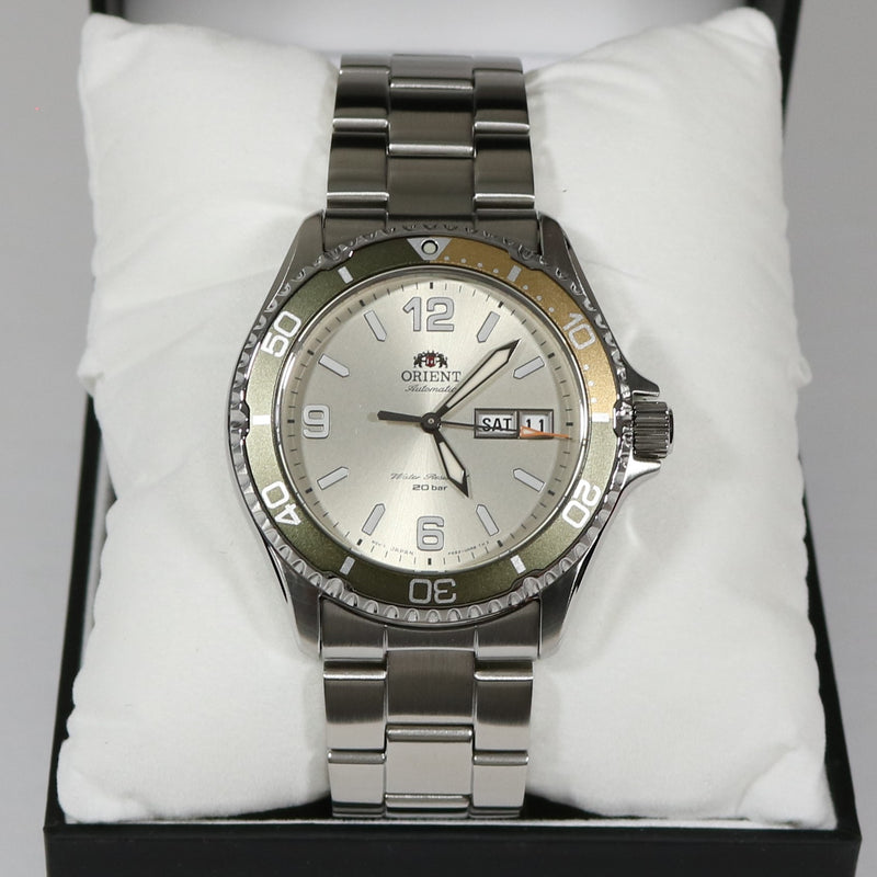 Orient Mako III Silver Dial Automatic Men's Stainless Steel Watch RA-AA0821S19B