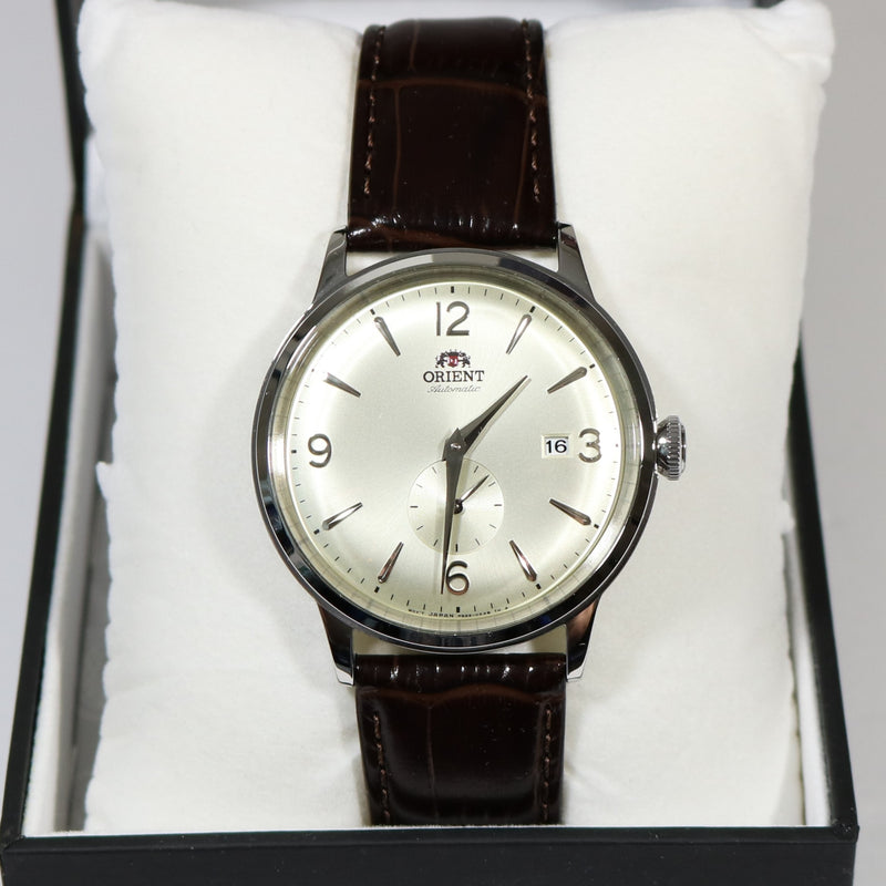 Orient Bambino Beige Dial Brown Leather Strap Men's Watch RA-AP0003S10B