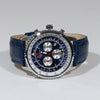 Swiss Alpine Military Blue Dial Stainless Steel Chronograph Watch 7078.9535