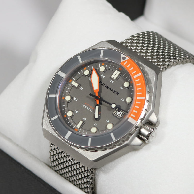 Spinnaker Dumas Sandblast Grey Dial Men's Diver Watch SP-5081-99
