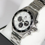 Orient Sports Mako Solar White Dial Men's Stainless Steel Watch RA-TX0203S10B