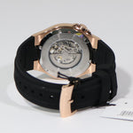 Bulova Maquina Rose Gold Tone Automatic Men's Rubber Strap Watch 98A177