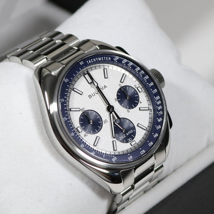 Bulova Lunar Pilot Special Edition White Dial Stainless Steel Watch 98K112