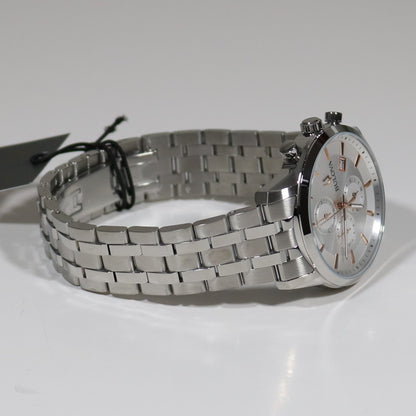 Bulova Classic Siler Dial Stainless Steel Chronograph Men's Watch 96B411