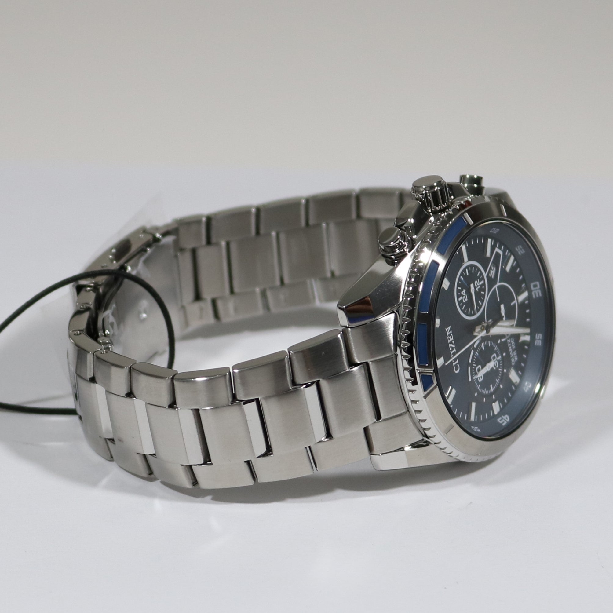 Citizen Quartz Stainless Steel Blue Dial Chronograph Men's Watch AN8201-57L