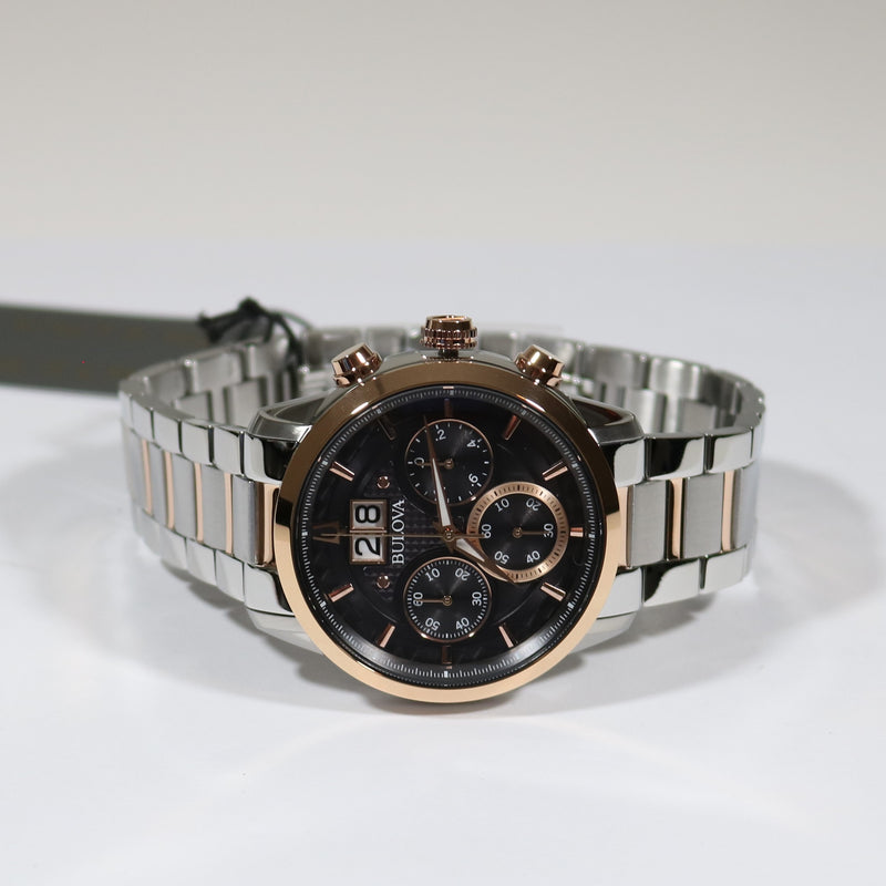 Bulova Sutton Two Tone Stainless Steel Men's Chronograph Watch 98B335