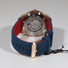 Bulova Marine Star Rose Gold Tone Blue Dial Rubber Strap Men's Watch 98A227