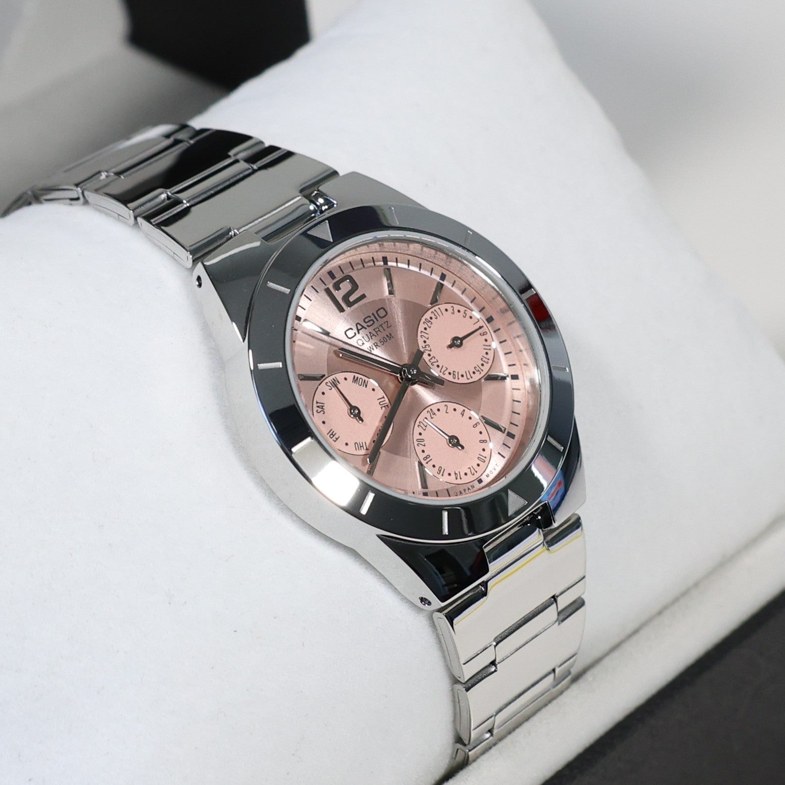 Casio Women's Pink Dial Stainless Steel Watch LTP-2069D-4AVEG