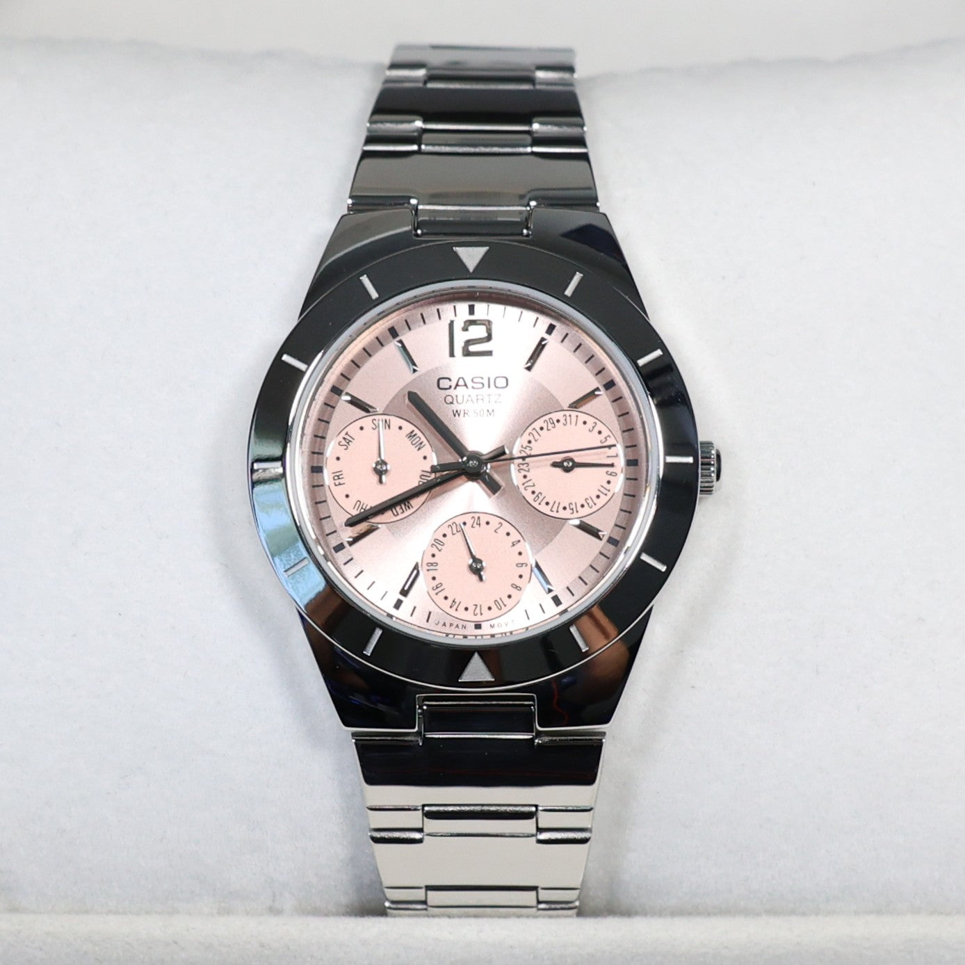 Casio Women's Pink Dial Stainless Steel Watch LTP-2069D-4AVEG