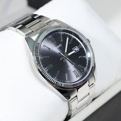 Casio Men's Vintage Gray Dial Stainless Steel Watch MTP-1302PD-1A1VEF - Chronobuy
