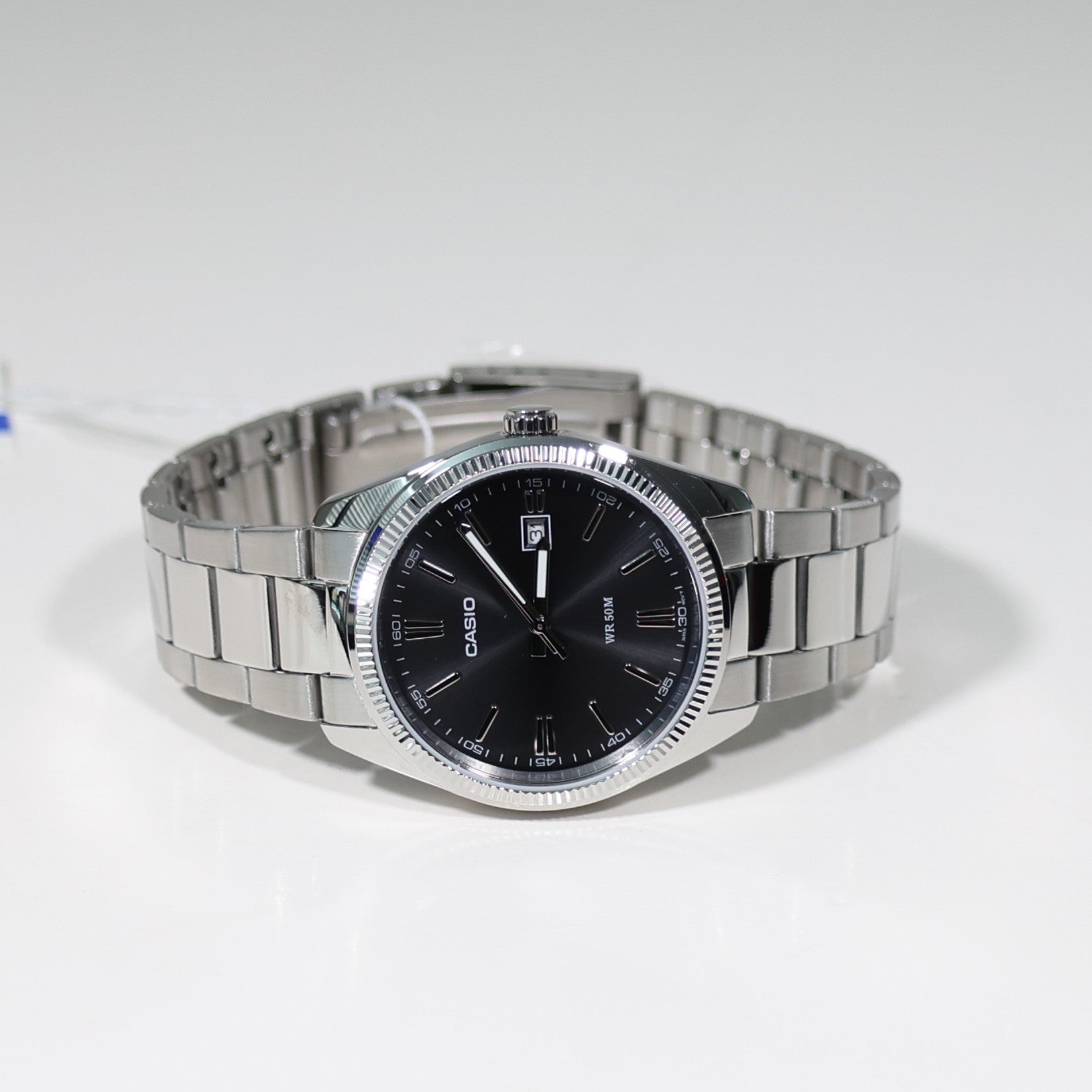 Casio Men's Vintage Gray Dial Stainless Steel Watch MTP-1302PD-1A1VEF - Chronobuy