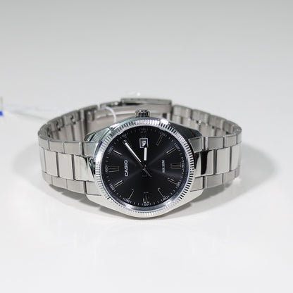 Casio Men's Vintage Gray Dial Stainless Steel Watch MTP-1302PD-1A1VEF - Chronobuy