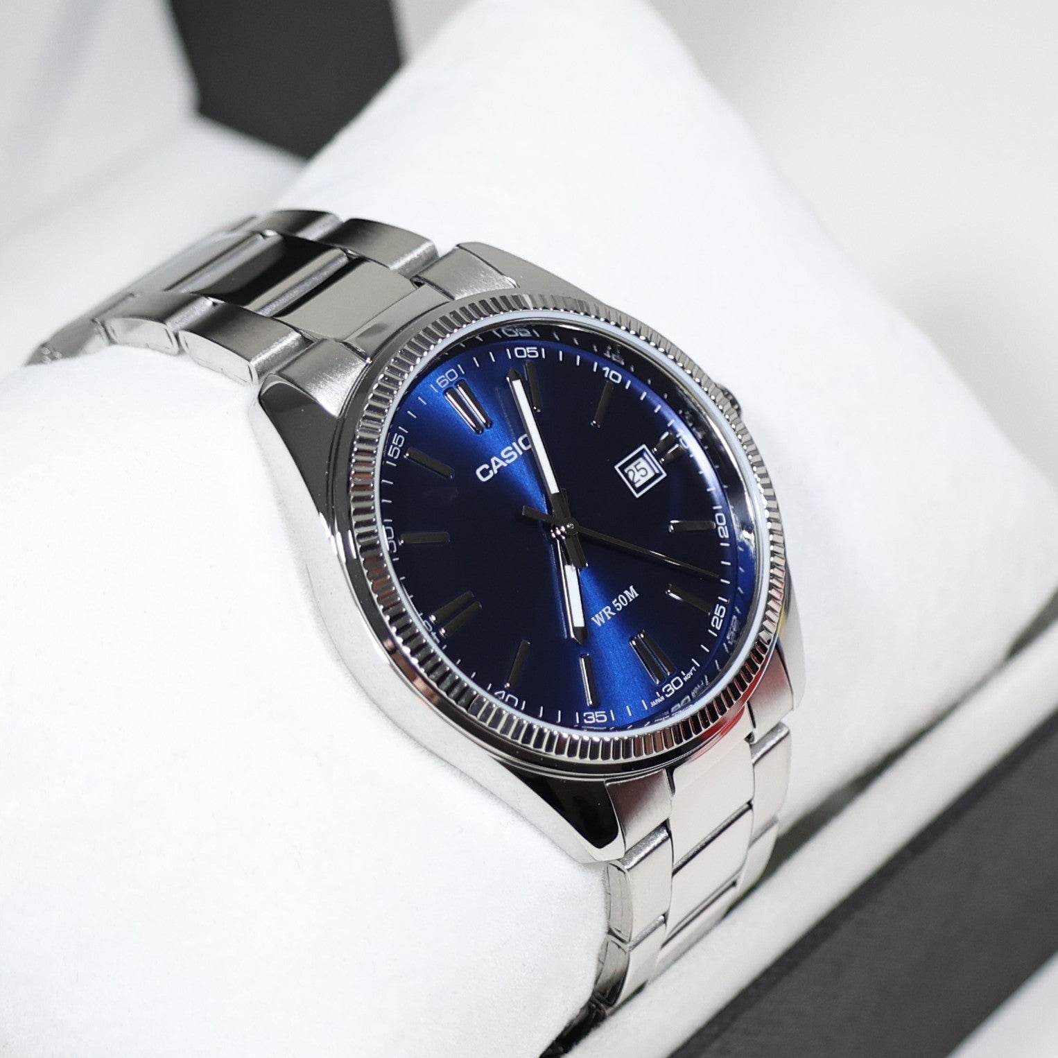 Casio Men's Vintage Blue Dial Stainless Steel Watch MTP-1302PD-2AVEF