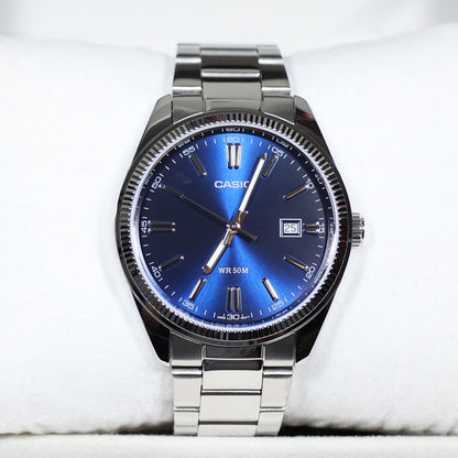 Casio Men's Vintage Blue Dial Stainless Steel Watch MTP-1302PD-2AVEF