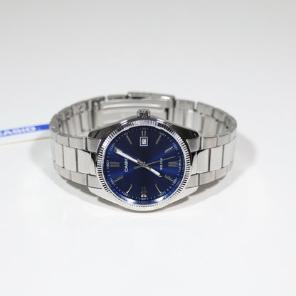 Casio Men's Vintage Blue Dial Stainless Steel Watch MTP-1302PD-2AVEF