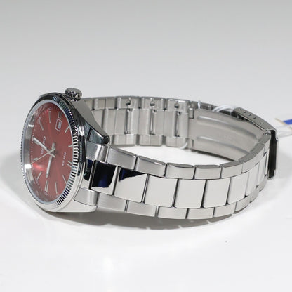 Casio Men's Vintage Red Dial Stainless Steel Watch MTP-1302PD-4AVEF
