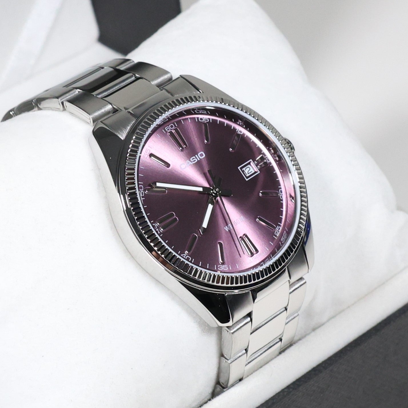 Casio Men's Vintage Purple Dial Stainless Steel Watch MTP-1302PD-6AVEF