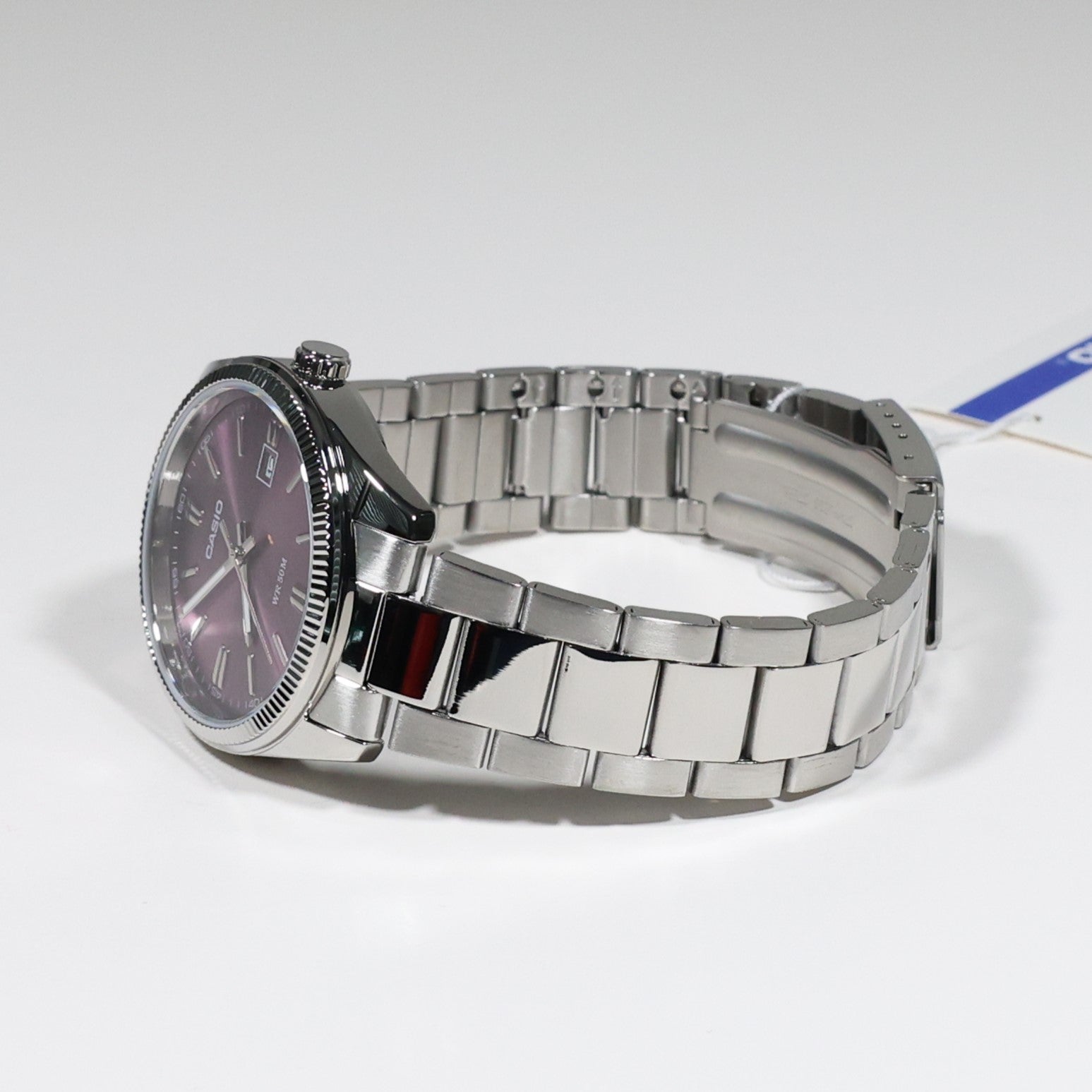 Casio Men's Vintage Purple Dial Stainless Steel Watch MTP-1302PD-6AVEF