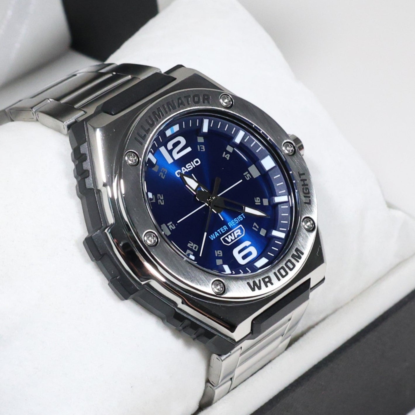 Casio Illuminator Blue Dial Stainless Steel Men's Watch MWA-100HD-2AVEF